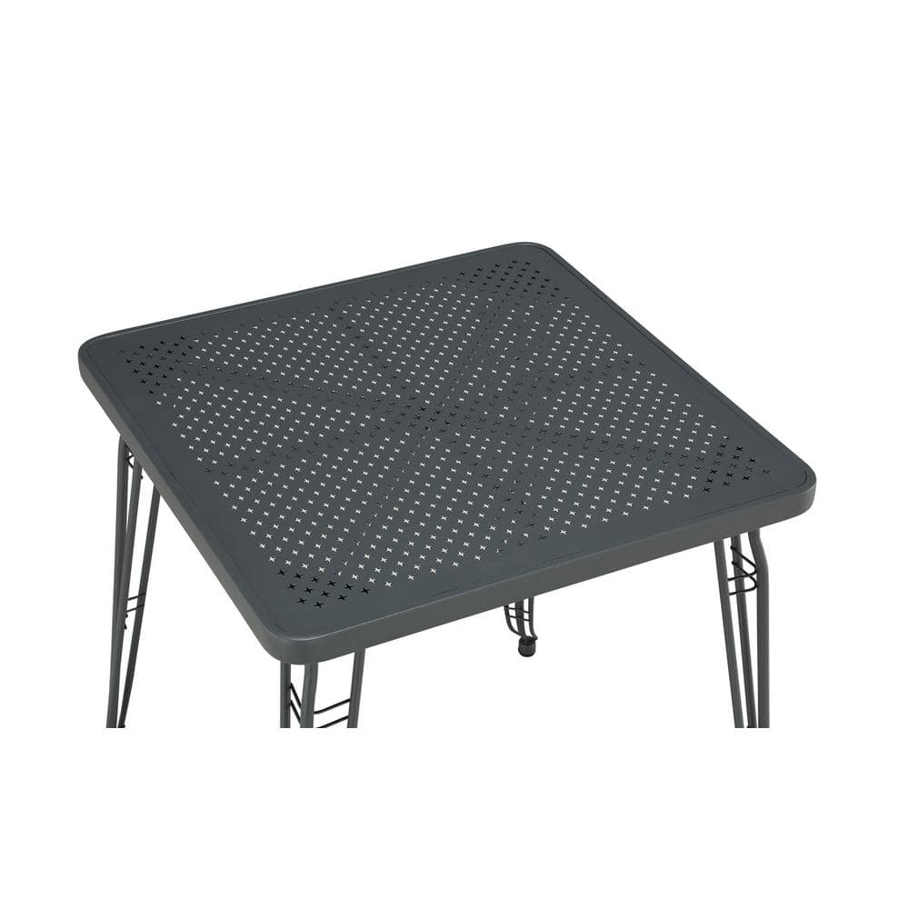 Gilbert 42" Gray Steel Square Industrial Pub Table