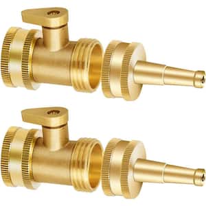3/4 in. High Pressure Nozzle Water Hose w/Garden Hose Shutoff Valve Brass Heavy-Duty GHT Connectors (4-Pack)