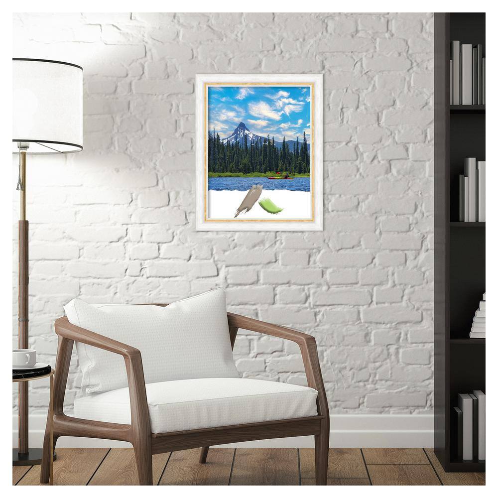 Morgan White Gold 11x14 Wood Wall Picture Frame