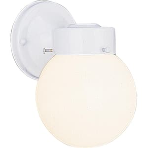 1-Light White Outdoor Wall Mount Sconce