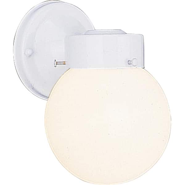 Volume Lighting 1-Light White Outdoor Wall Mount Sconce