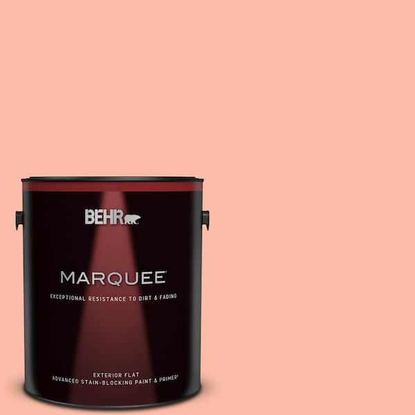 BEHR MARQUEE 1 gal. #200A-3 Blushing Apricot Flat Exterior Paint & Primer