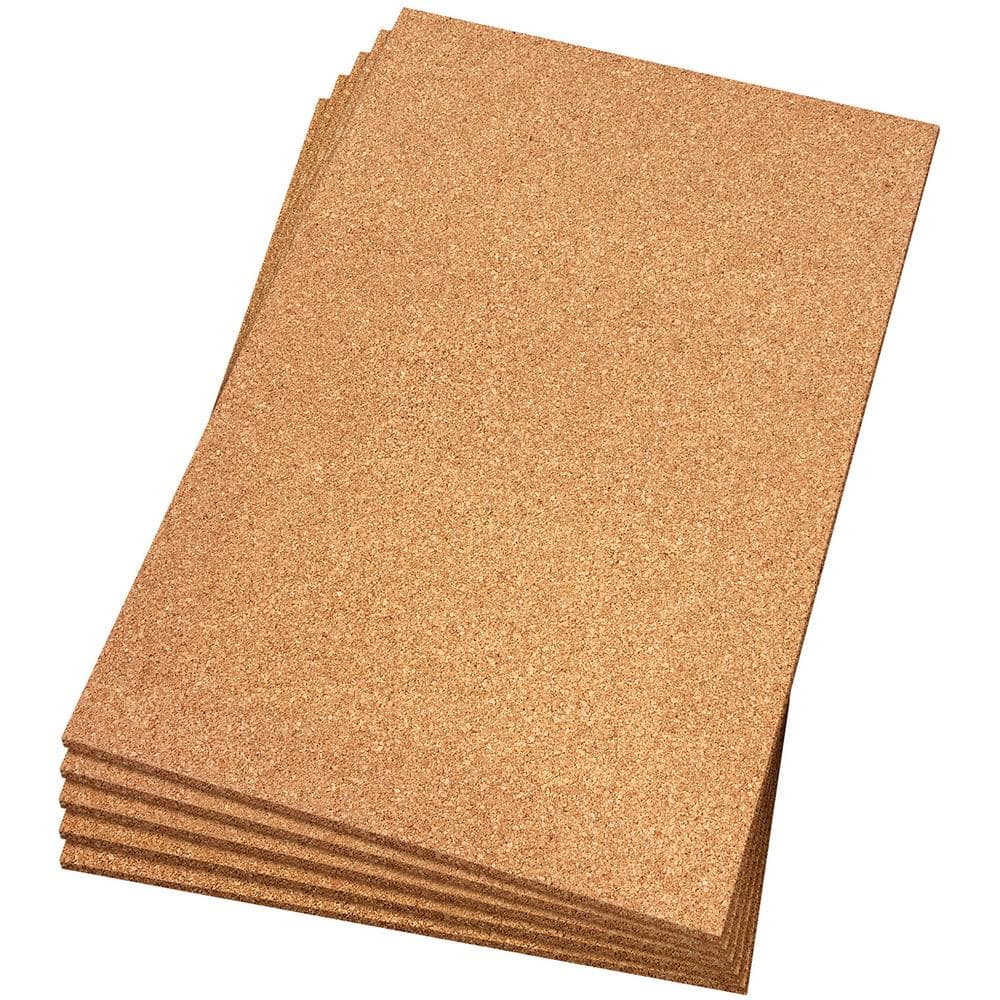 Cork Sheet 12 Wide x 12 Long x 1/2 Thick Plain 5 Pack Sheets