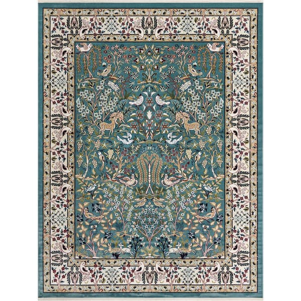 Unique Loom Narenj Bristol Blue 8' 0 x 10' 0 Area Rug