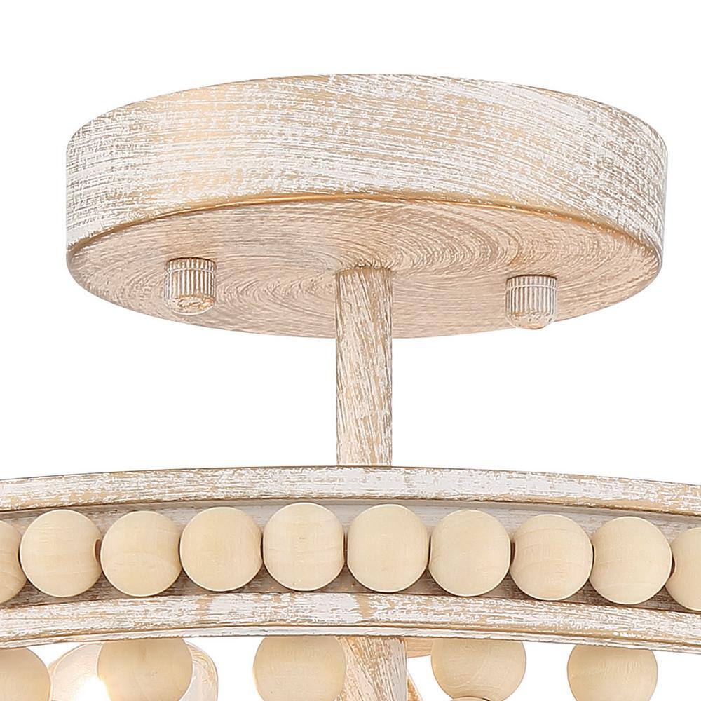 White and Gold Modern Vanity Flush Mount Light