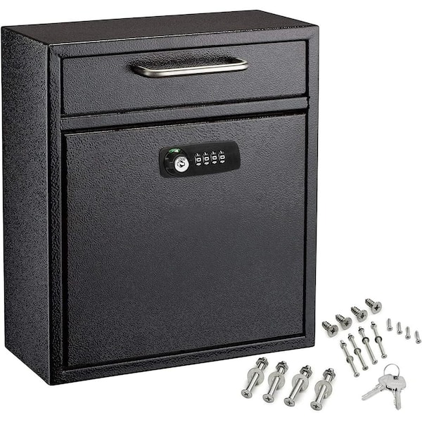 AdirOffice Medium Drop Box Wall Mounted Locking Mailbox Secure