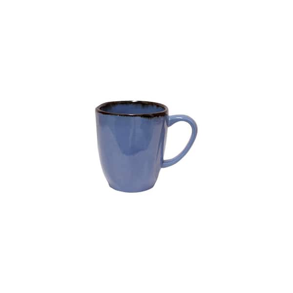 Manhattan Comfort RYO 14.20 oz. Blue Porcelain Mugs (Set of 6)