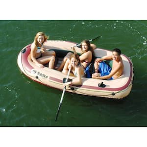 Brown Solstice Voyager Inflatable 4-Person Leisure Boat Raft (2-Pack)