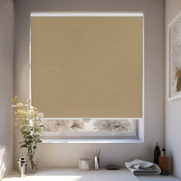 Cut-to-Width Sand Cordless Light Filtering Privacy Polyester Cellular Shades 71.5 in. W x 72 in. L