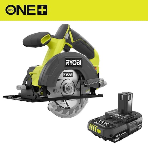 ONE+ 18V Cordless 5 1/2 in. Circular Saw with ONE+ 18V 2.0 Ah Lithium-Ion Battery