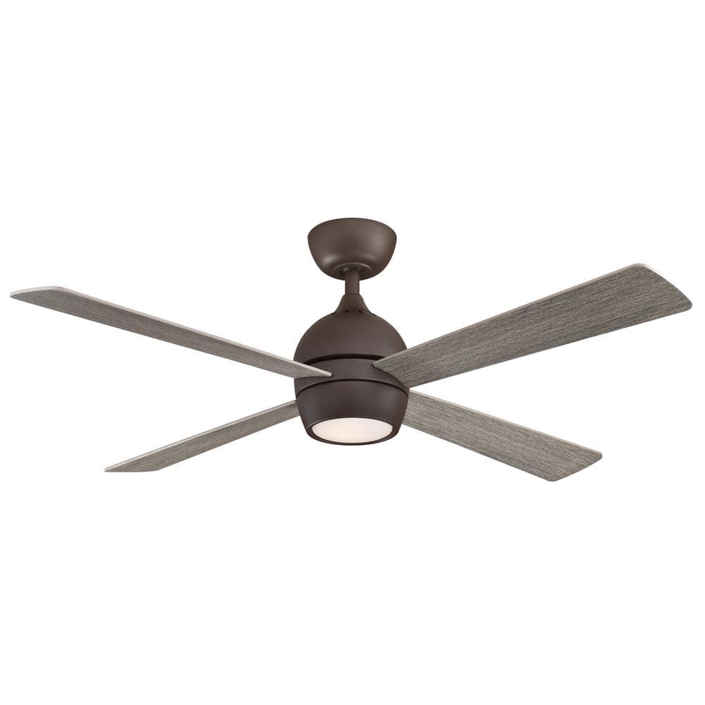 Kwad 52 in. Integrated LED Matte Greige Ceiling Fan with Opal Frosted Glass Light Kit and Remote Control price history on PriceWatchPro