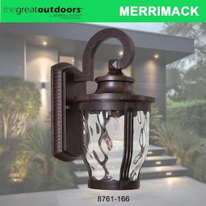 Merrimack 1-Light Corona Bronze Outdoor Wall Lantern Sconce