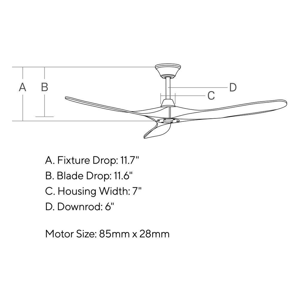Maverick 60'' White and Gold Ceiling Fan with Remote
