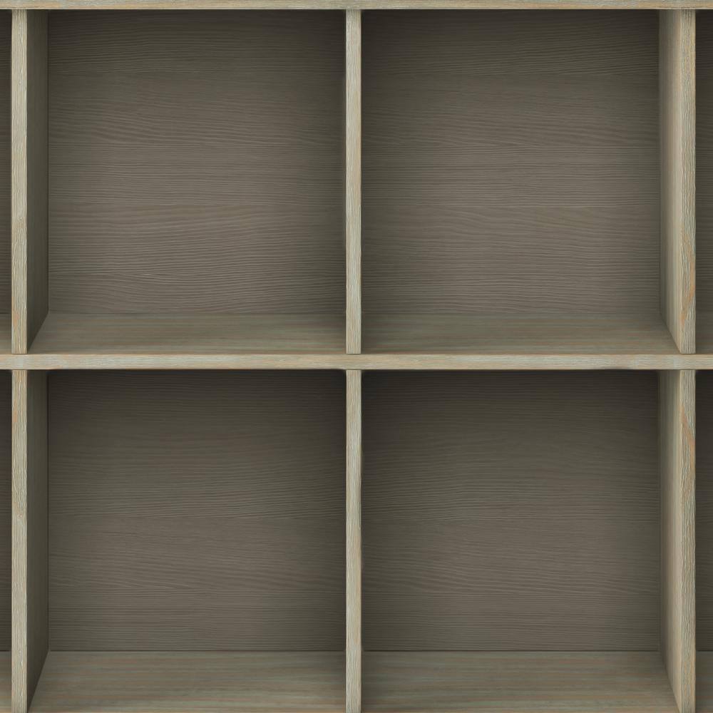 Acadian Solid Wood 33" Gray Transitional 8-Cube Storage Table