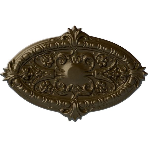 Ekena Millwork 1-3/4" x 26-3/8" x 17-1/4" Polyurethane Marcella Ceiling Brass