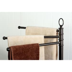 40-1/2 in. Pedestal Double Towel Bar in Oil Rubbed Bronze