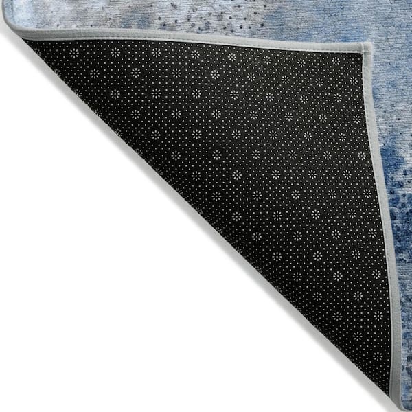 Gray 5 ft. x 8 ft. Woven Abstract Polyester Rectangle Indoor/Outdoor Area Rug