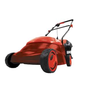 14 in. 13 Amp Electric Walk Behind Push Lawn Mower with Side Discharge Chute, Red