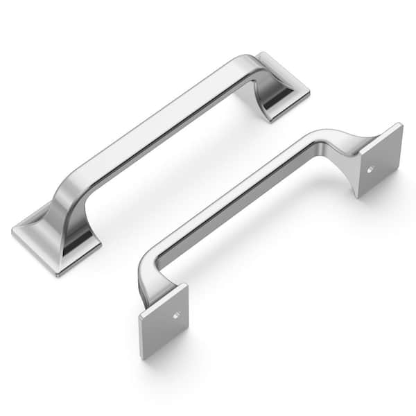 HICKORY HARDWARE Forge Collection 96 mm Chrome Cabinet Drawer and Door Pull
