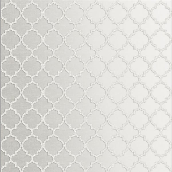 Graham & Brown Trelliage Bead Pearl White Removable Wallpaper Sample