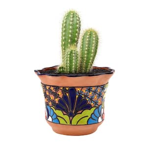 8 in. Talavera Flower Top Ceramic Pot Planter