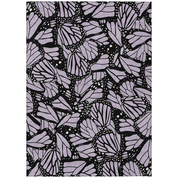 Chantille Machine Washable Indoor/Outdoor Abstract ACN2846 Lavender 9 ft. x 12 ft. Area Rug