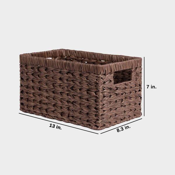 Brown Basket CD 3枚セット 廃盤 Brown 13 in. x 7 in. Polypropylene Decorative Basket Set of 2 with