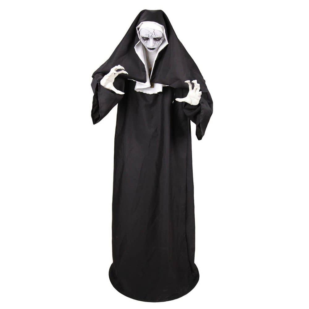 5.4 ft. LED Standing Jump Scare Nun Halloween Animatronic price history on PriceWatchPro
