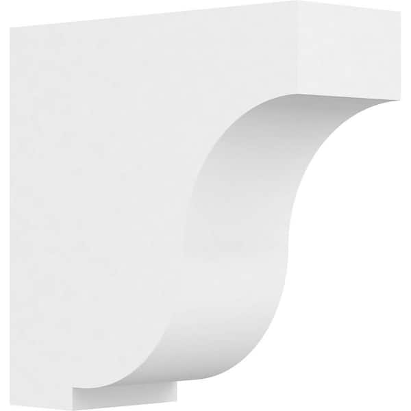 Ekena Millwork 3-1/2 in. x 9 in. x 9 in. Standard Van Buren Unfinsihed Architectural Grade PVC Bracket