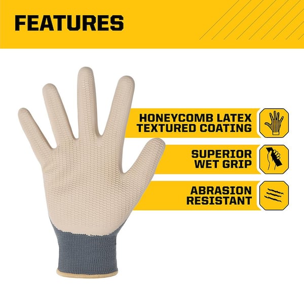 FIRM GRIP Extra Large Honeycomb Latex Glove 56348-045 - The Home Depot