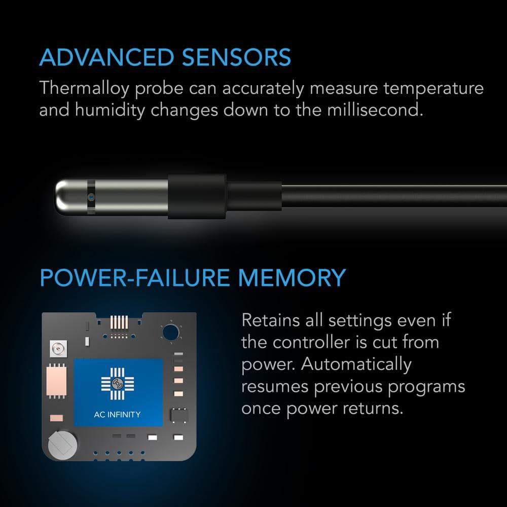 Black Digital Programmable Fan Controller with Remote Programming