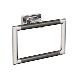 Esquire 5-1/4 in. (133 mm) L Towel Ring in Polished Nickel/Gunmetal