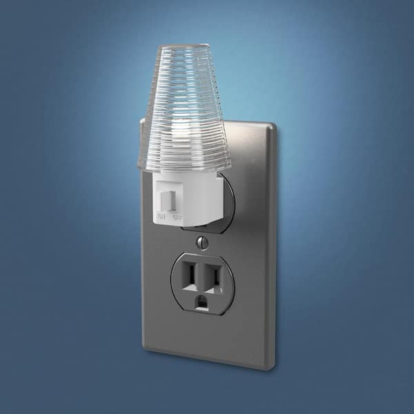 Manual Switch LED Night Light with Clear Lens (2-Pack)