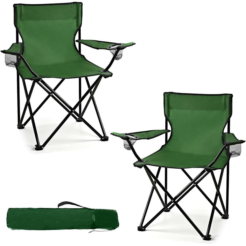 ナッツファニチャー 折りたたみ椅子 フォールディングチェア グリーン ITOPFOX Dark Green Alloy Steel Frame Lightweight Portable Folding