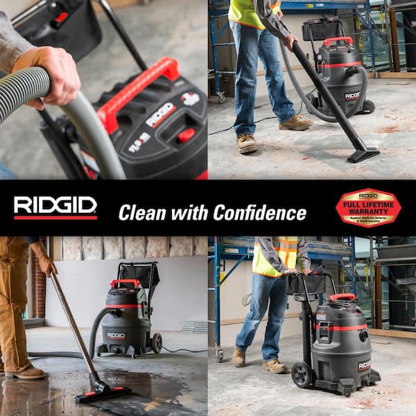 16 Gal. 2-Stage Commercial Shop Vacuum Wet Dry Vac with Fine Dust Filter, Pro Hose and Industrial Accessory Kit RV2600B