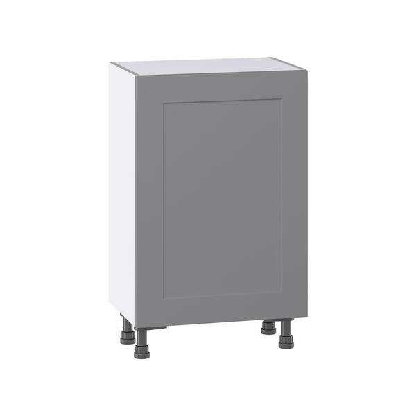 J COLLECTION Bristol Painted Slate Gray Shaker Assembled Shallow Base ...