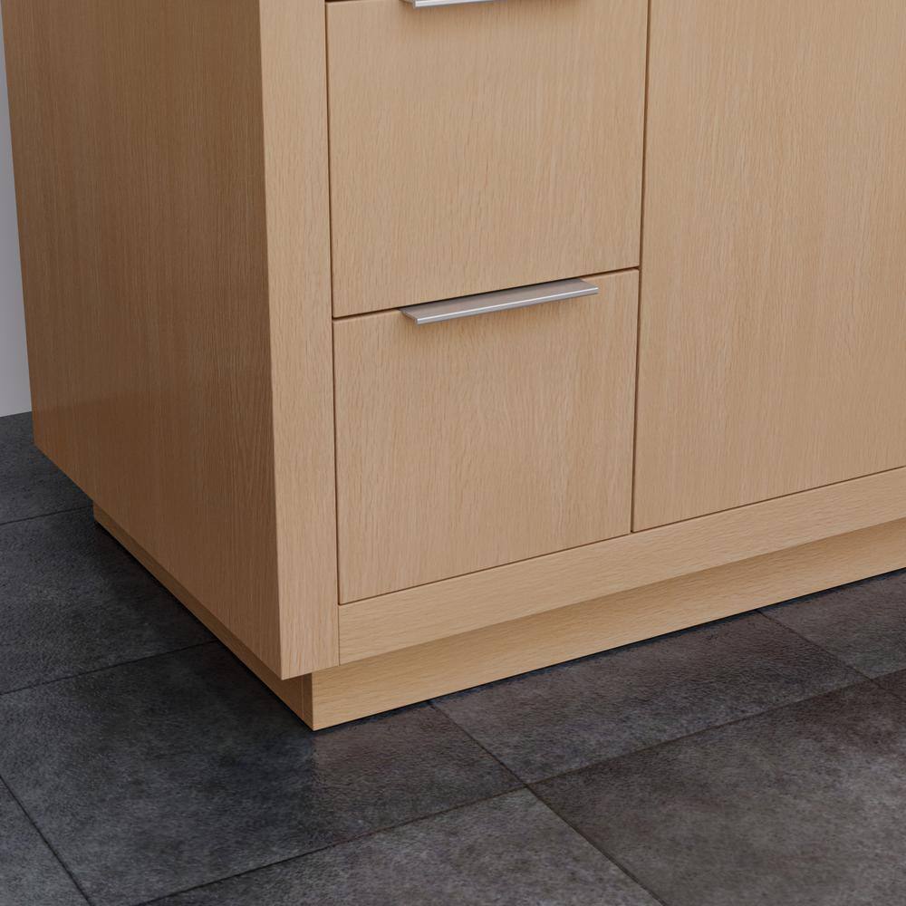 Maroni 42'' Light Straw Bathroom Vanity with Marble Top