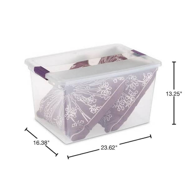 Sterilite Clear Plastic 6 Quart Storage Box Container with Latching Lid, 36  Pack, 36pk - Foods Co.