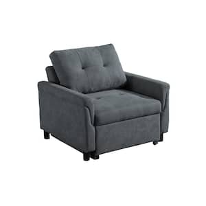 Woven Convertible Living Armchair, Dark Gray