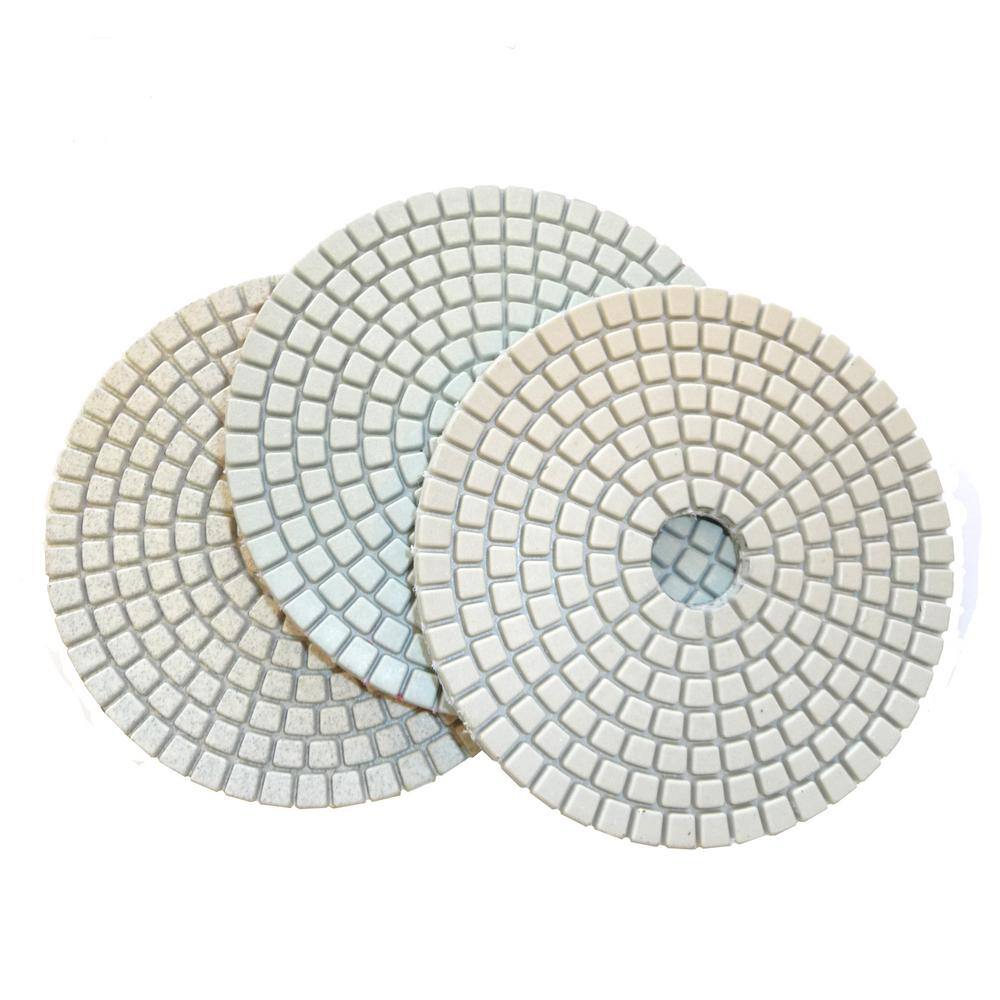 4” Supreme Dry Diamond Polishing Pads for Granite Marble Stone 8pcs Set 
