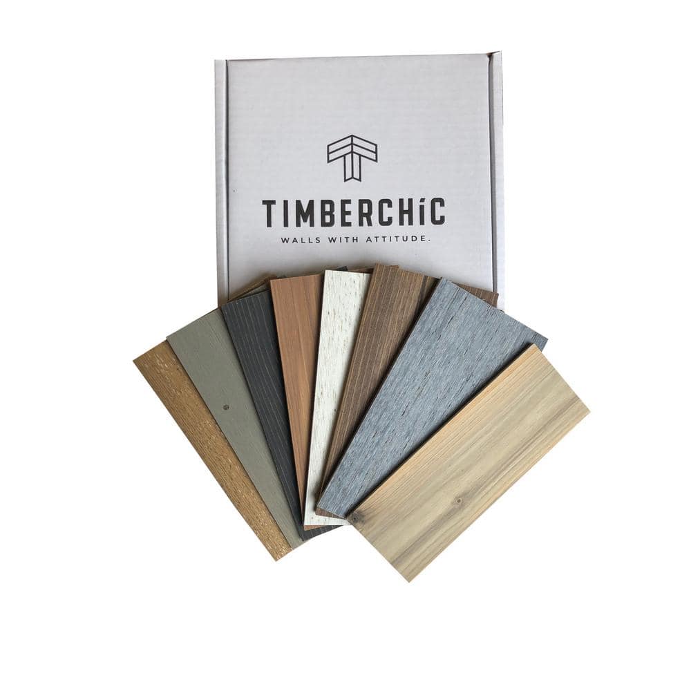 Timberchic Reclaimed Wood Peel & Stick Wall Planks Sample Pack