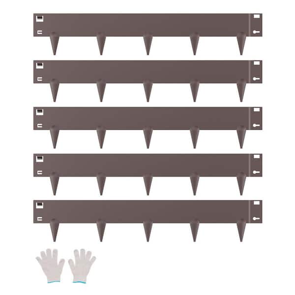 Steel Lawn Edging 5-Pieces Metal Landscape Edging 4 in. x 39 in. Garden Edging Border Grown Lawn Edge for Garden Yard
