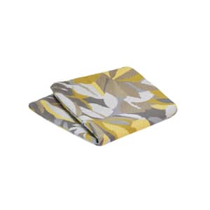 Pacifica 18 in. x 18 in. Dewey Yellow Square Outdoor Throw Pillow Cover