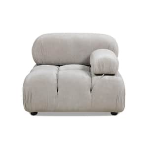 Marcel 36 in. Pebble Grey Bubble Modular Modern Casual Lounge Living Room Arm Chair