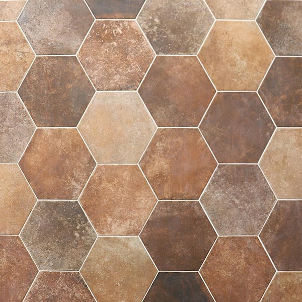 Ivy Hill Tile Hayes Marron 4 in. x 0.31 in. Matte Porcelain Floor and Wall Tile Sample