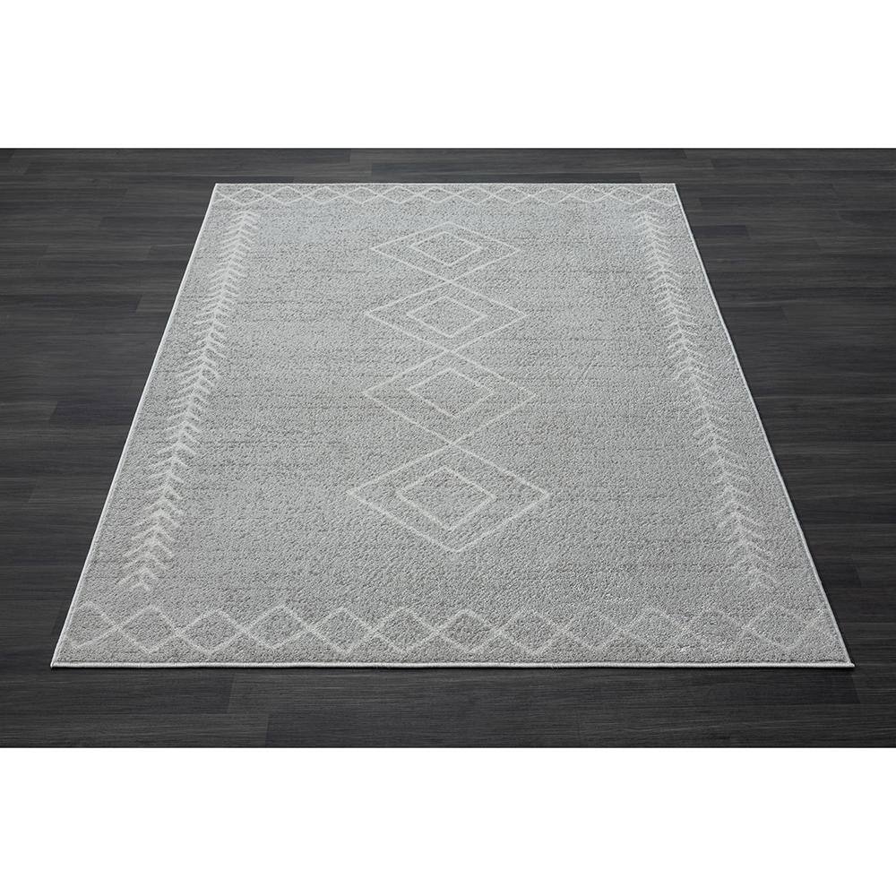 Calixta Reversible Gray Shag Area Rug 5' x 7'