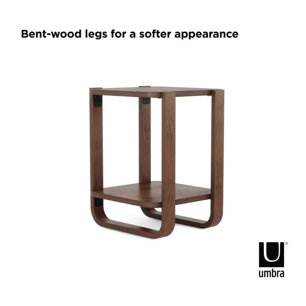 Bellwood Aged Walnut Rectangular 2-Tier Side Table
