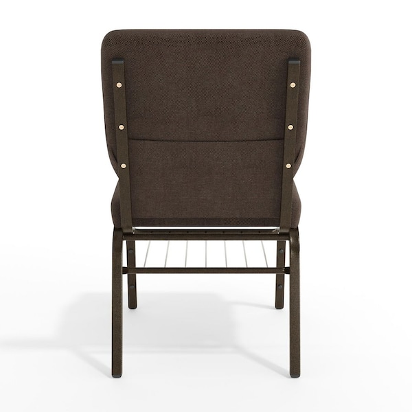 Carnegy Avenue Fabric Stackable Church Chair in Brown CGA-XU-1606