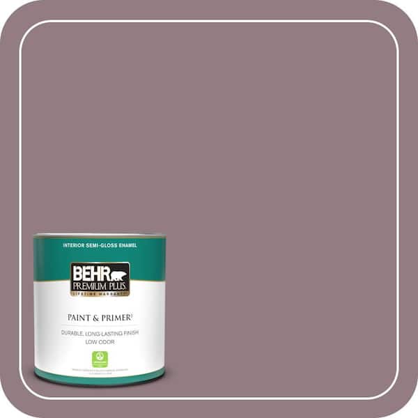 BEHR PREMIUM PLUS 1 qt. #100F-5 Gypsy Magic Semi-Gloss Enamel Low Odor Interior Paint & Primer