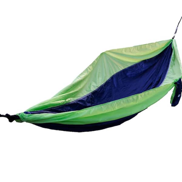 Algoma GO2 Traveler Nylon Portable Hammock, Navy/Lime